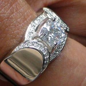 Men's Classy S925 CZ Wedding Band